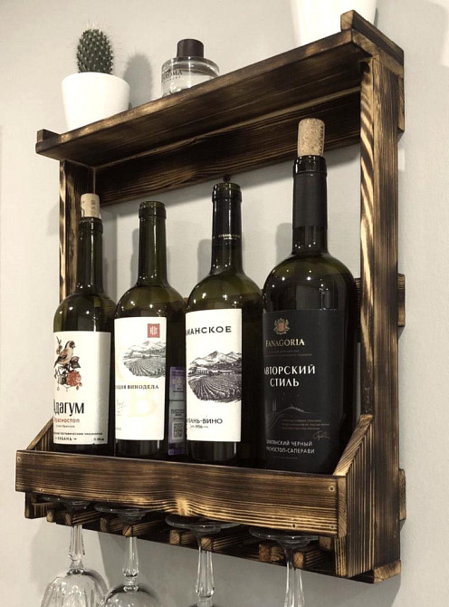 Настінна винна полиця "Рікубе" мустанг Миколаїв - фото 1