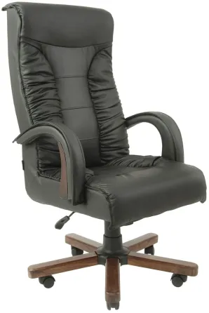 Офисное Кресло Руководителя Richman Onyx Fly 2230 Wood М2 AnyFix Черный Киев