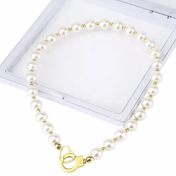 Перлинний нашийник з повідцем LOCKINK Pearl Collar & Leash Set Львів