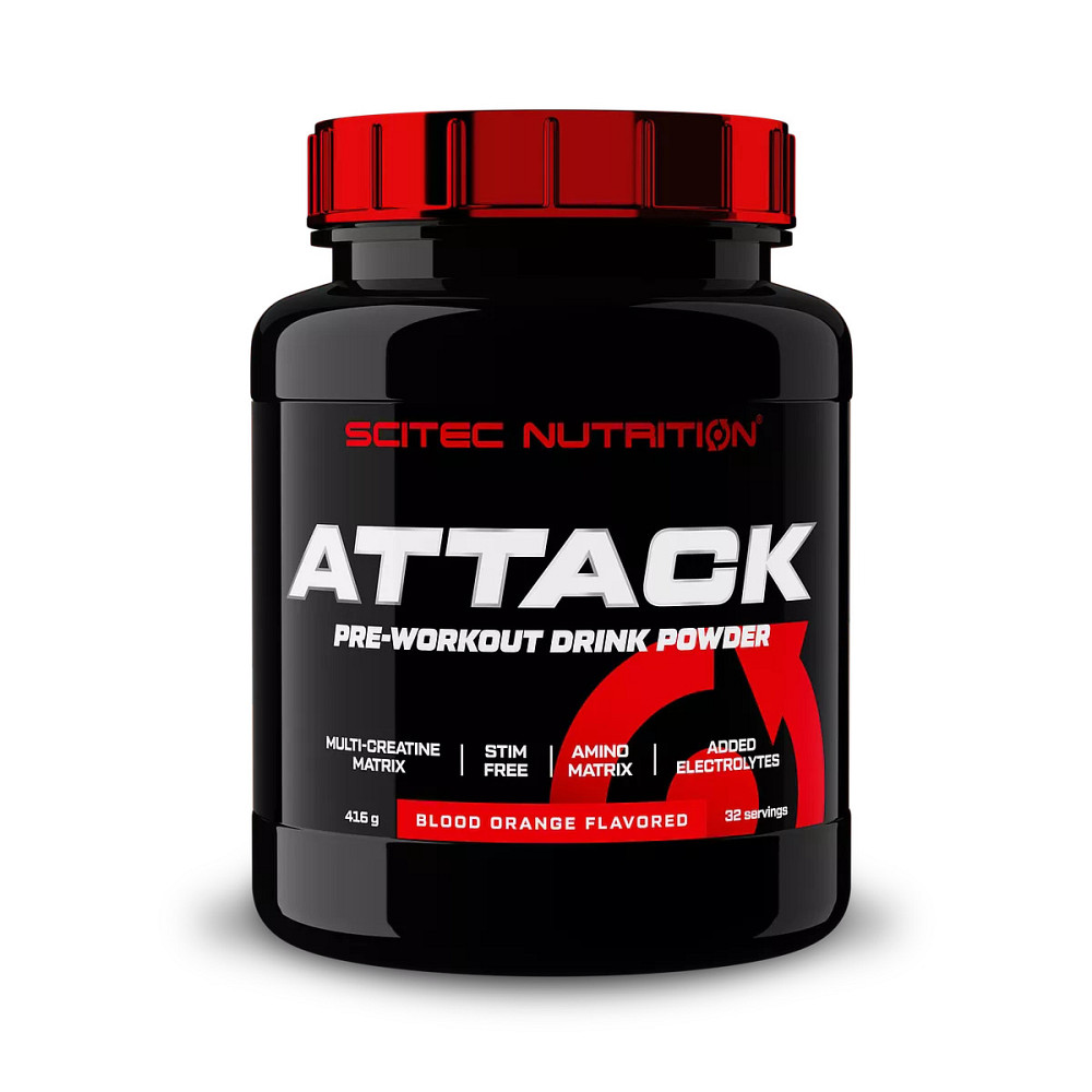 Передтренувальний комплекс Scitec Nutrition Attack 416 г, Blood orange Луцьк - фото 1