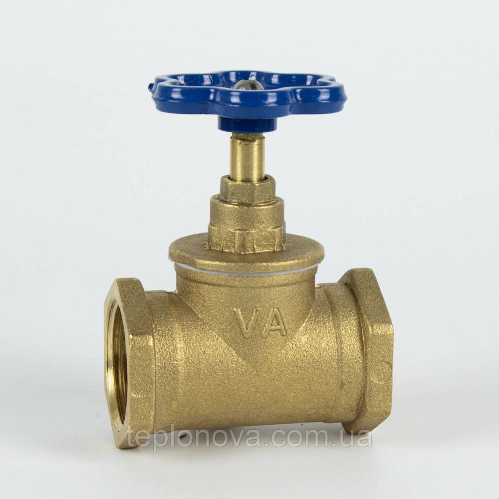 Кран ХВ вентильный прямой латунный 1 1/2″ВР х 1 1/2″ВР литейный Б1126А VA Черновцы - изображение 1