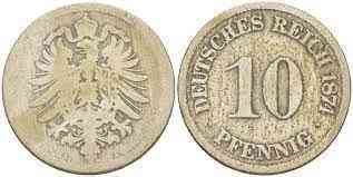 10 пфеннігів 1874 A - Німеччина Полтава