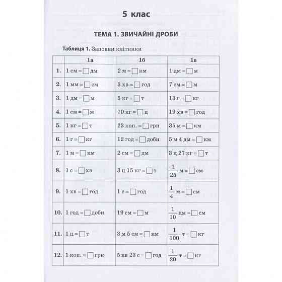 Навчальна книга 3000 вправ та завдань. Математика 5-6 клас. Дріб 153012 Вінниця