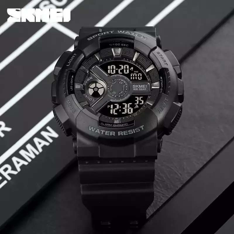 Чоловічий спортивний годинник Skmei 1828 (Чорний) Вінниця - фото 8