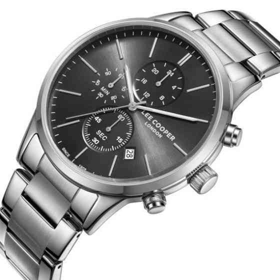 Мужские водостойкие наручные часы Lee Cooper Plane (Серебристый) Киев