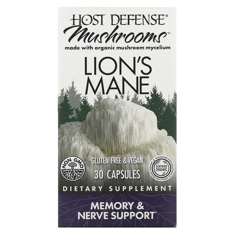 Ежовик Гребенчатый Host Defense Lion's Mane Fungi Perfecti 30 вег капс Киев - изображение 2
