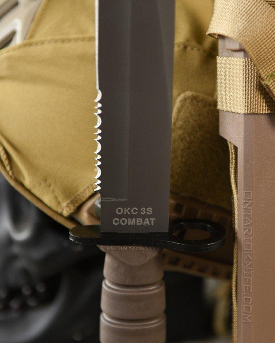 Ніж Combat OKC 3S coyot койот у пластиковому чохлі Одеса - фото 4