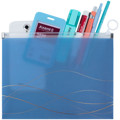 Папка на молнии Axent zip-lock А5 Waves-2 (1498-41-A) Винница - изображение 3