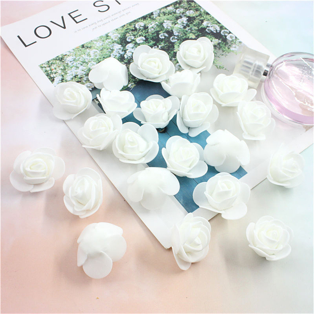 Головки троянд штучні 50 штук 3 см білий Київ - фото 2