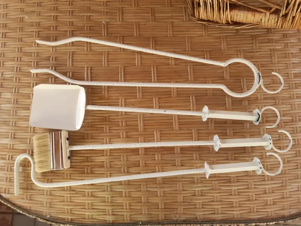 Набір для каміну кований №3 (дровниця, совок, щітка, кочерга, щипці) Б3892 Чорний Київ - фото 7