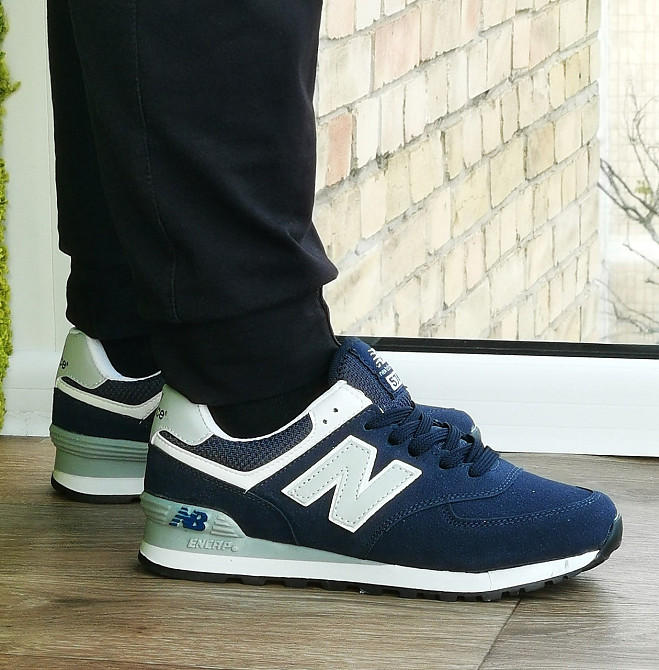 Сині Кросівки New Balance 574 Жіночі Чоловічі Замшеві Нью Баланс (розміри: 36,37,38) - 63-8 Дніпро - фото 5