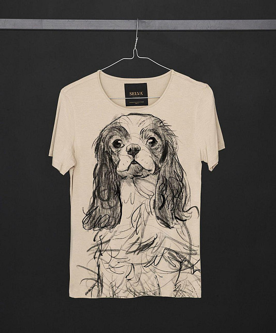 Футболка жіноча з принтом  48 Бежева 2664087730 Дніпро - фото 1