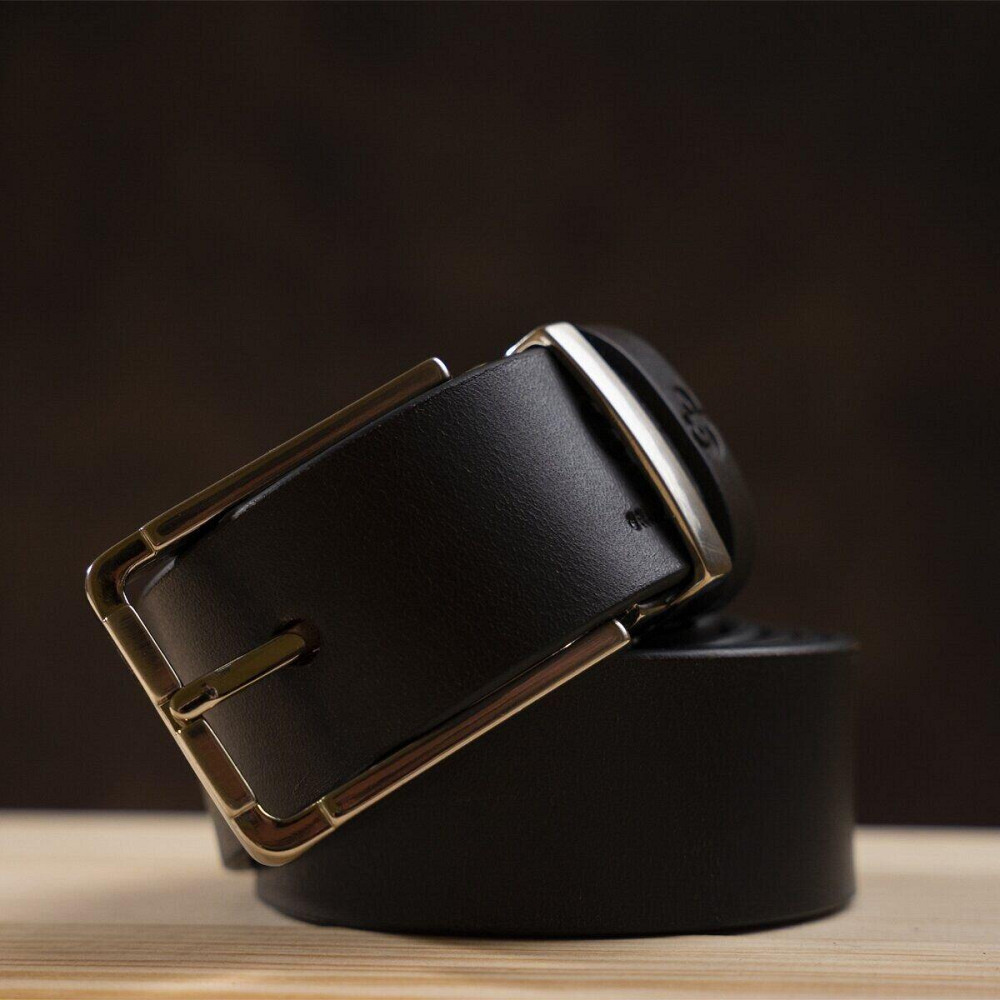 Ремень мужской GRANDE PELLE 11065 кожа Коричневый Киев - изображение 6