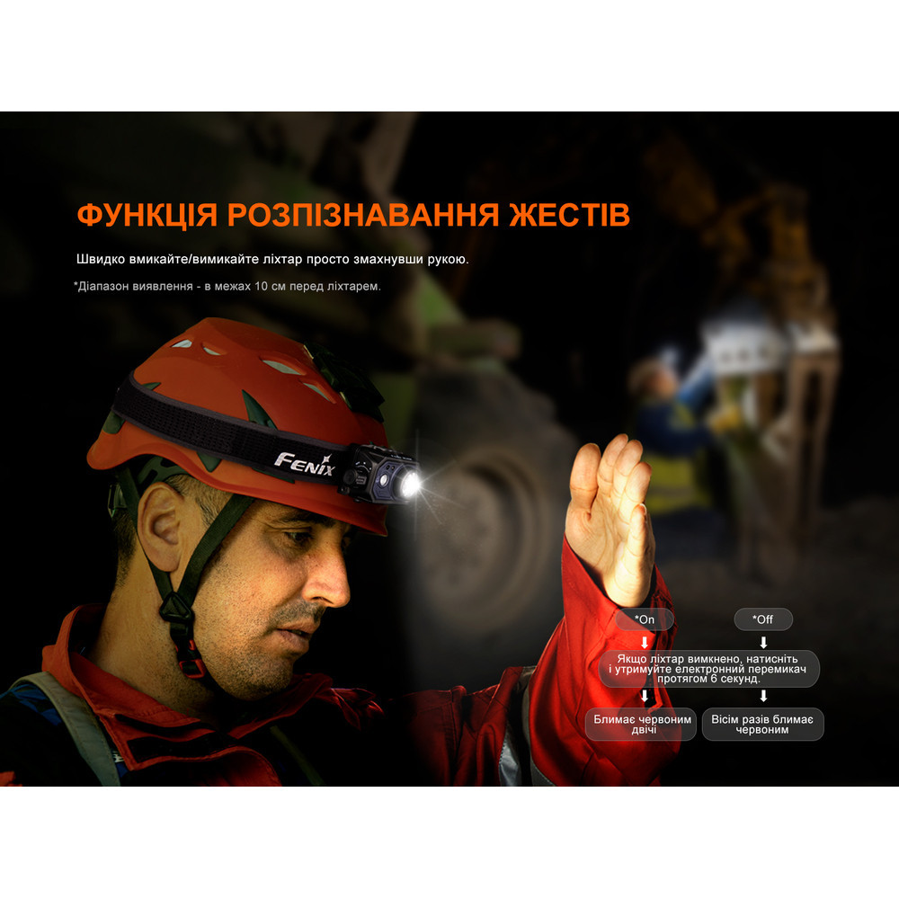 Фонарь налобный Fenix ​​HL45R LED с бесконтактным датчиком Ровно - изображение 10