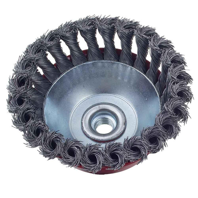 Щетка проволочная чашевидная Ø125мм М14×2мм (стальная витая) SIGMA (9026121) Ровно - изображение 7