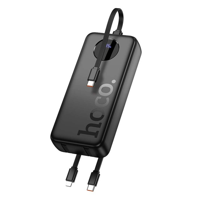 Зовнішній акумулятор HOCO J132A Sabio 22.5W+PD20W fully compatible power bank with 3 cables(20000mAh) Black Київ - фото 4