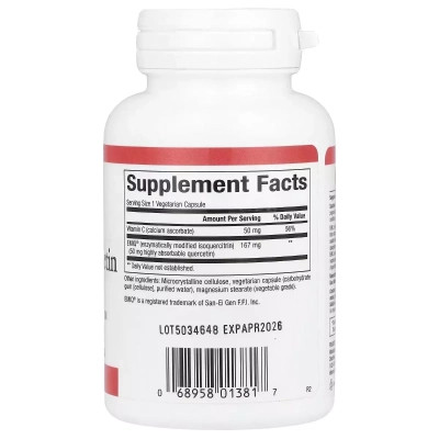 Вітамінно-мінеральний комплекс Natural Factors Кверцетин біоактивний високопоглинається, 50 мг, Bioactive Que (NFS01381) Вінниця - фото 2