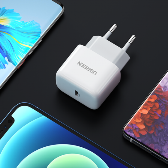 Зарядний пристрій 1xUSB 20W (USB С QC4.0+/PD3.0) Mini Charger White CD241 Ugreen (10220) Киев