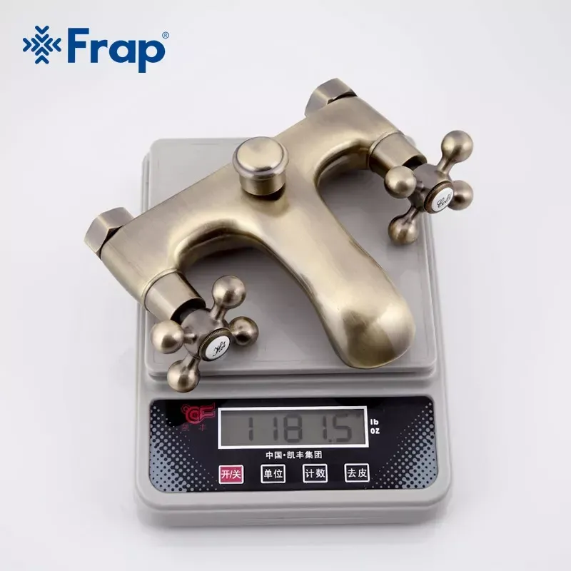 Смеситель для ванны с душевым гарнитуром Frap F3019-4 бронза Киев - изображение 6
