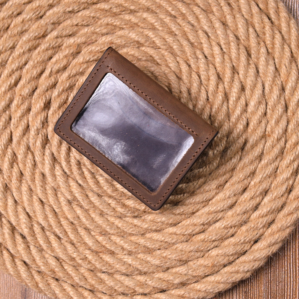 Удобная обложка на автодокументы в винтажной коже Украина GRANDE PELLE 16710 Коричневая Киев - изображение 2