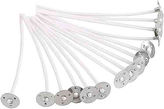 Вощеный фитиль для свечей, комплект 100 шт, 12 см Киев