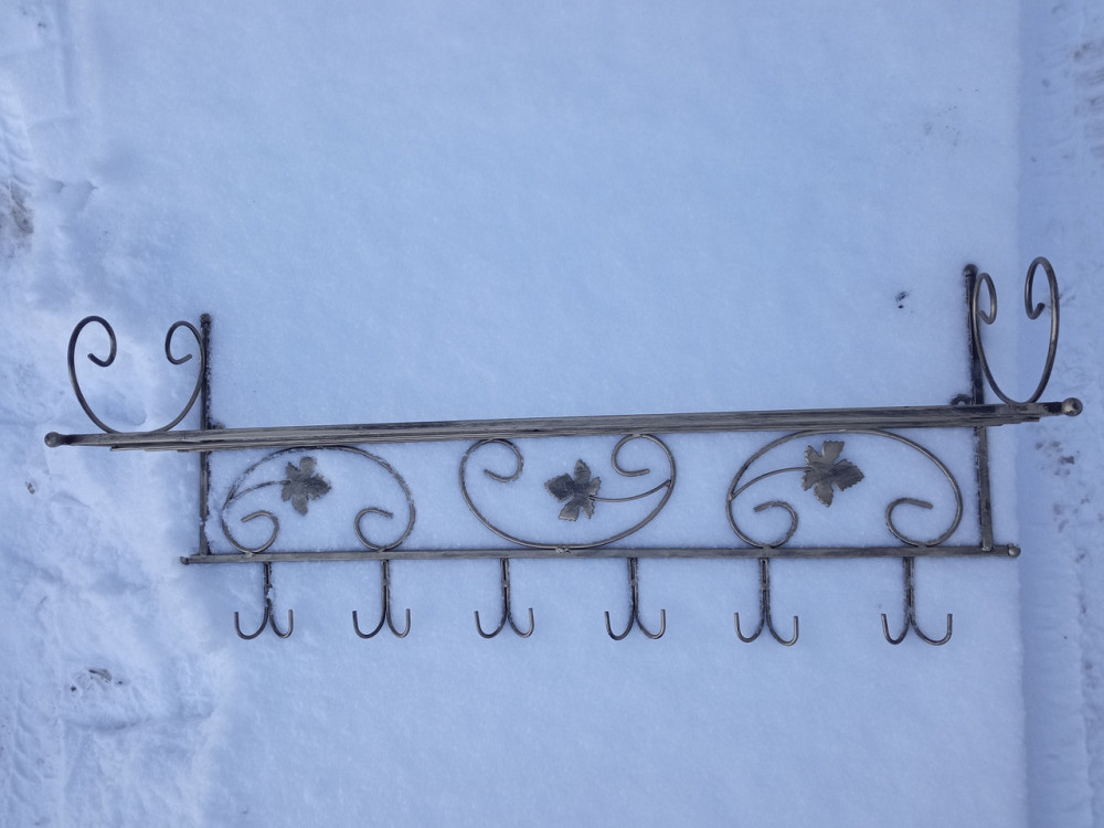 Вешалка кованая настенная большая M-082 для одежды Киев - изображение 6