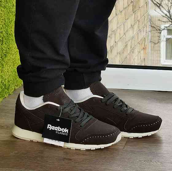 Чоловічі Кросівки Reebok Classic Коричневі Рибок Нубук (розміри: 41,42,43,44,45) Дніпро