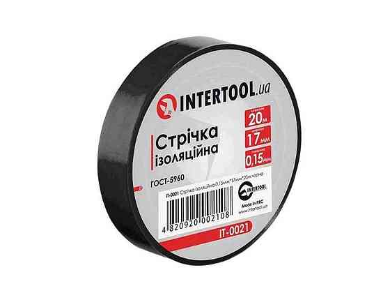 Лента изоляционная 0.15мм*17мм*20м черная IT-0021 ТМ INTERTOOL Solmir Киев