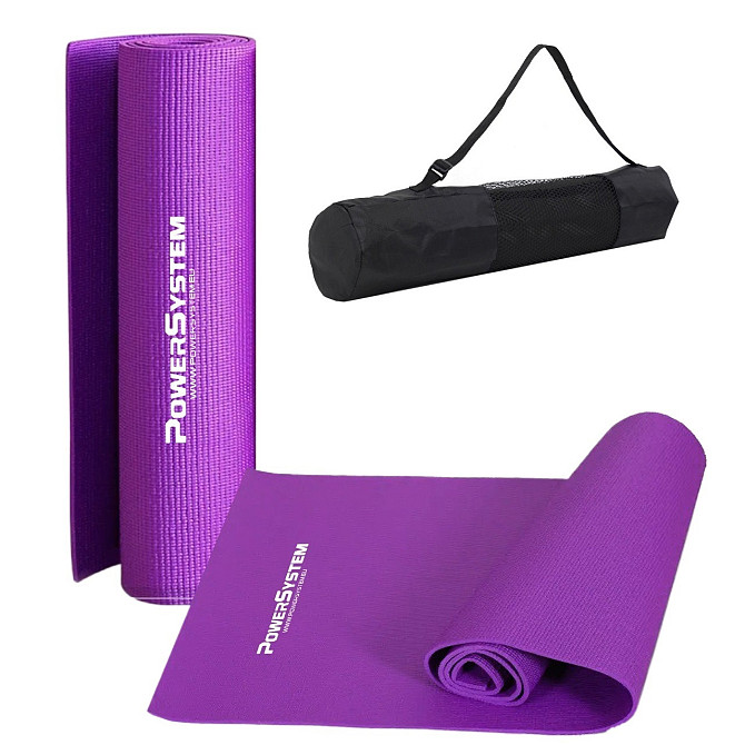 Килимок для йоги та фітнесу Power System PS-4014 PVC Fitness-Yoga Mat Purple (173x61x0.6) Кам'янське - фото 1