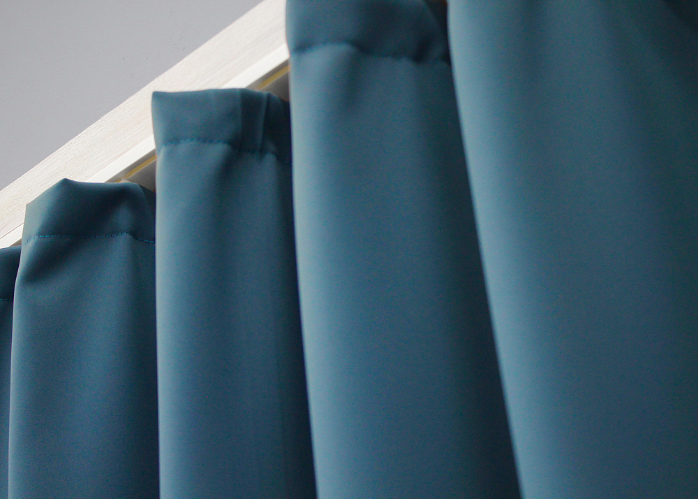 Комплект коротких штор VR-Textil Блекаут Midnight № 1675ш Синій 140х170 см 2 шт (35-0323) Київ - фото 7