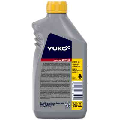 Моторное масло Yuko VEGA SYNT 5W-40 API SL/CF 1л (4823110401927) Винница