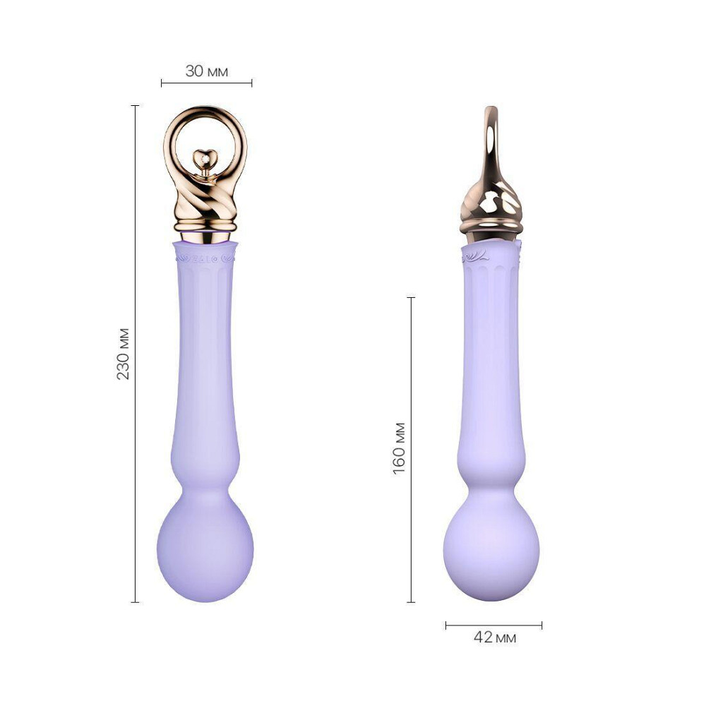 Вибромассажер с подогревом Zalo Sweet Magic - Confidence Wand Fantasy Violet Sex Aura Киев - изображение 2