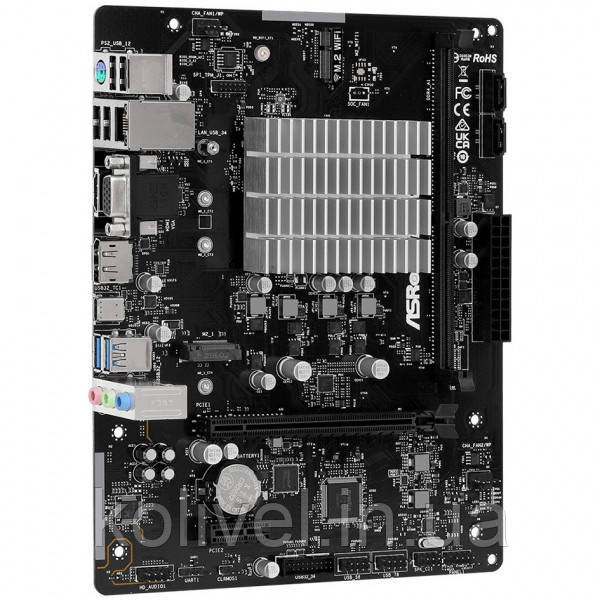 ASRock N100M (Quad-Core N100 3.4GHz, 1xDDR4 DIMM, VGA/HDMI/DP, 1*PCIe, 2xSATAIII, M.2, GLan, mATX) (N100M) Киев - изображение 2