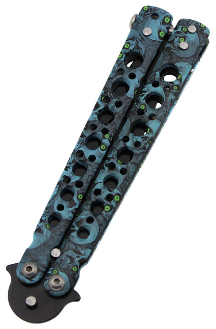 Ніж метелик Тренувальний Skall 301-3 Blue Дніпро - фото 3