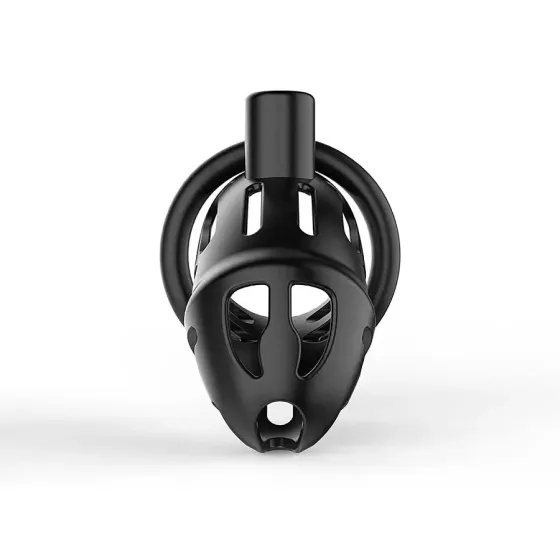 Клітка для пеніса LOCKINK SEVANDA Plastic Penis Chastity Cage, чорна, 3 кільця різних розмірів Львів