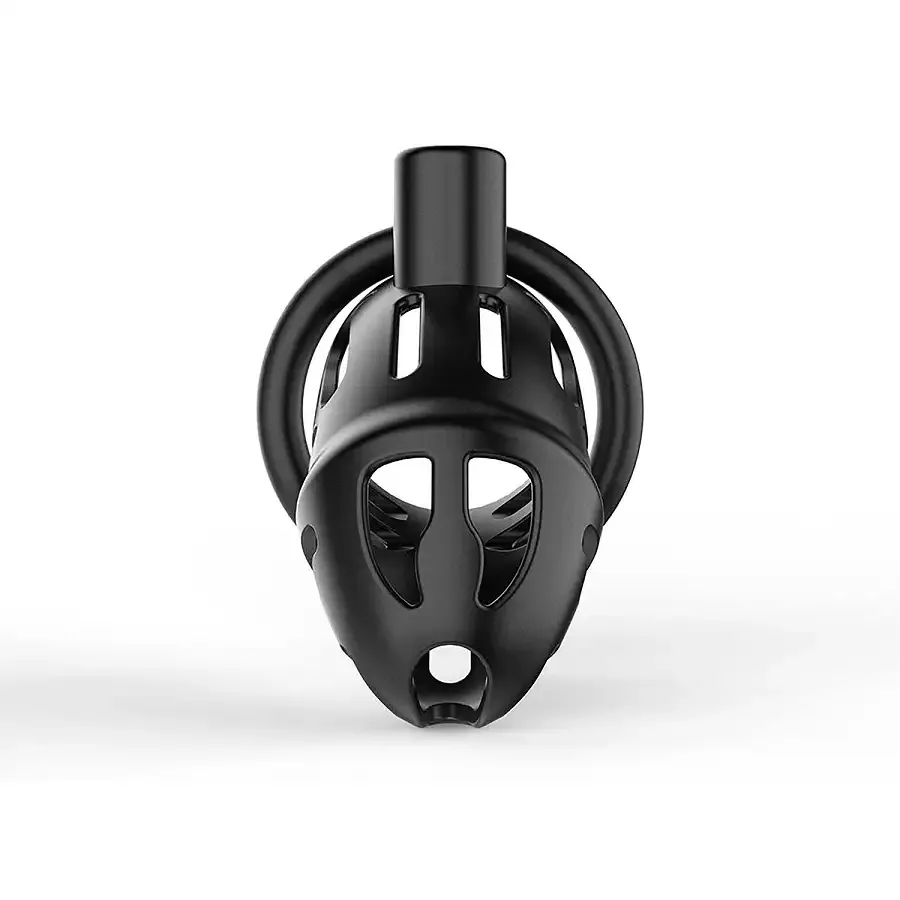Клітка для пеніса LOCKINK SEVANDA Plastic Penis Chastity Cage, чорна, 3 кільця різних розмірів Львів - фото 3