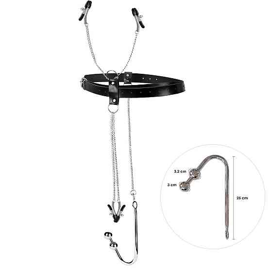 Бондажний набір із металевим анальним гаком №3 Art of Sex Blanca Bondage set with anal hook №3 Sex Aura Київ