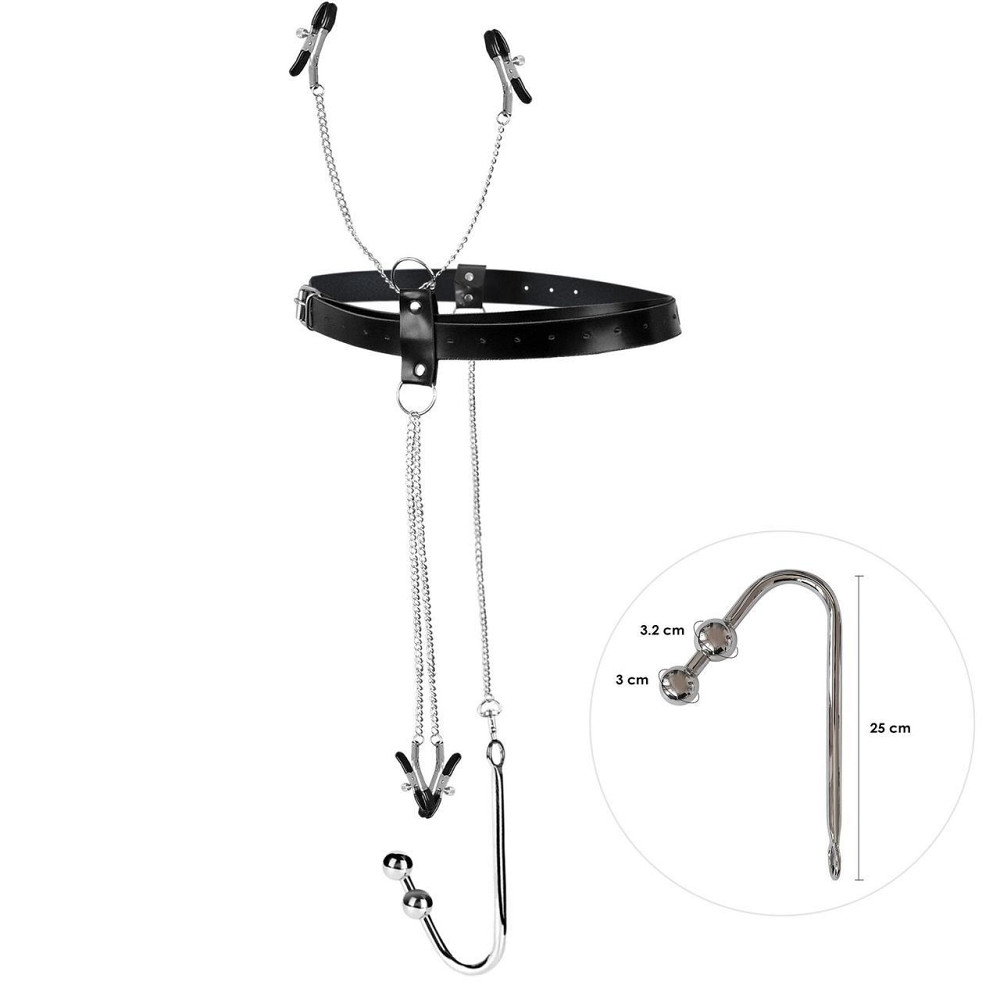 Бондажний набір із металевим анальним гаком №3 Art of Sex Blanca Bondage set with anal hook №3 Sex Aura Київ - фото 1