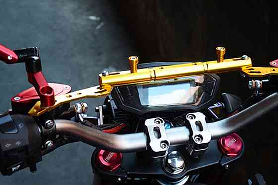 Перемичка керма регульована по довжині з отворами під мото аксесуари 315 - 380 мм, ЧЕРВОНИЙ тип 2 Киев