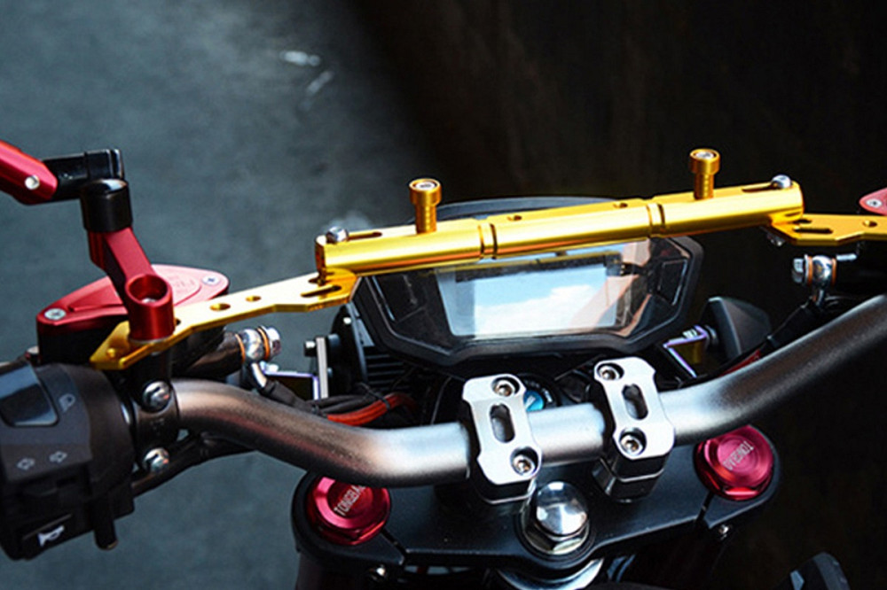 Перемичка керма регульована по довжині з отворами під мото аксесуари 315 - 380 мм, ЧЕРВОНИЙ тип 2 Киев - изображение 2