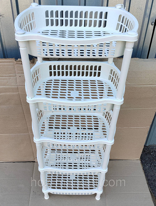 Пластиковая полочка на 4 яруса белая Харьков - изображение 5