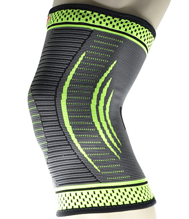 Компрессійний наколінник MadMax MFA-284 3D Compressive knee support Dark grey/Neon green M Кам'янське - фото 5