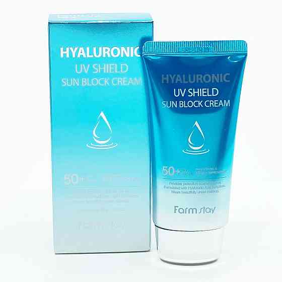 Soncashes cream spf50+ pa +++ hyaluronic UV Shield Sun Block Cream Farmstay 70 мл Вінниця