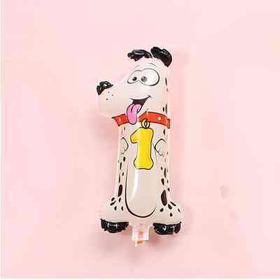 Шарик цифра 1 Далматинец 16 дюймов разноцветный Киев