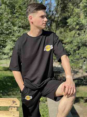 Костюм комплект Oversize літній Unisex  - Lakers (шорти + футболка) Чернівці
