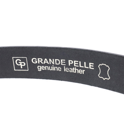 Ремінь Grande Pelle Брючний з натуральної шкіри Чорний (11676) Вінниця - фото 8