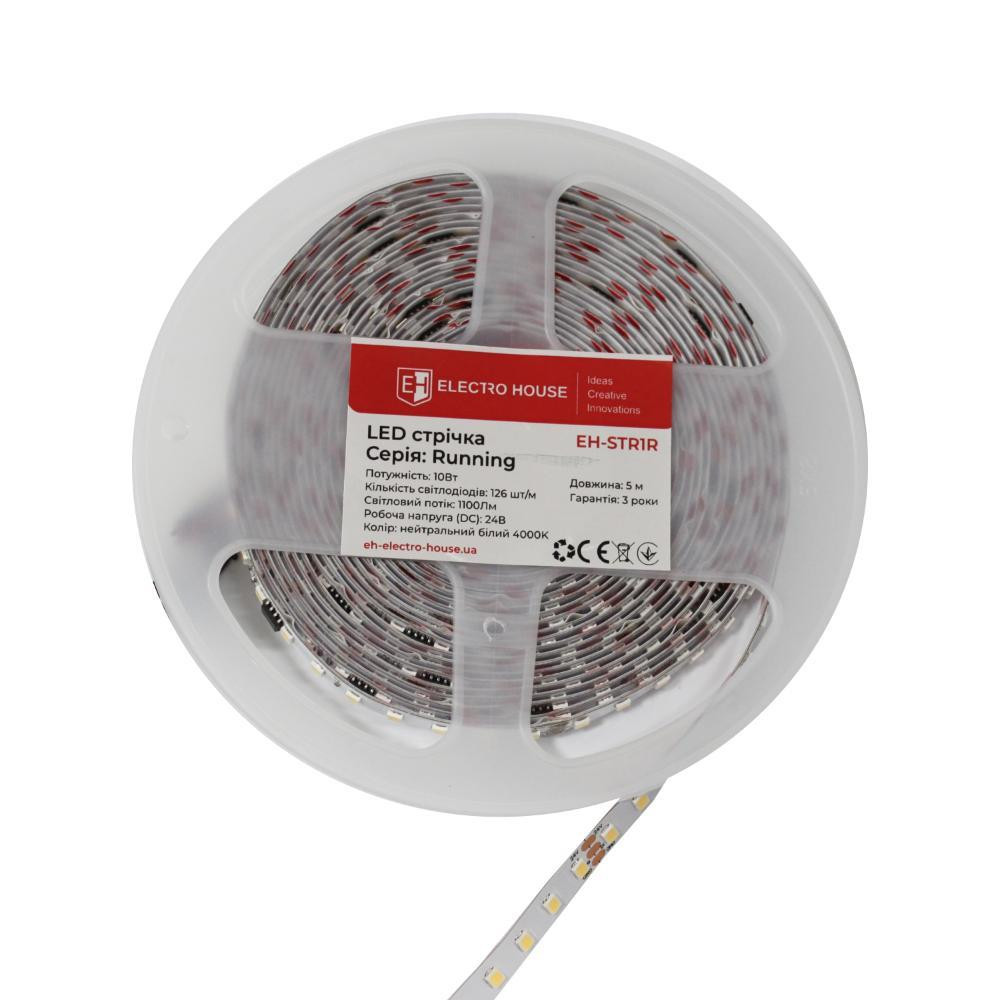 LED стрічка  10Вт 24В нейтральний білий 4000К, серія Running, гарантія 3 роки Дніпро - фото 2