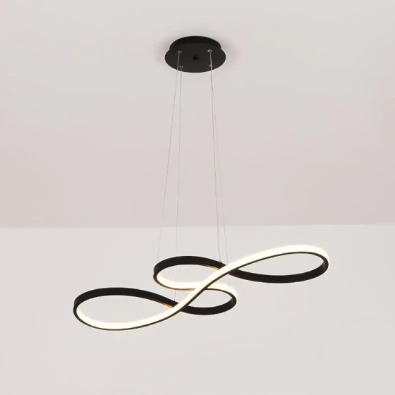 Світлодіодна люстра Світлова Симфонія PJ805B 75х33см (Чорний) Київ