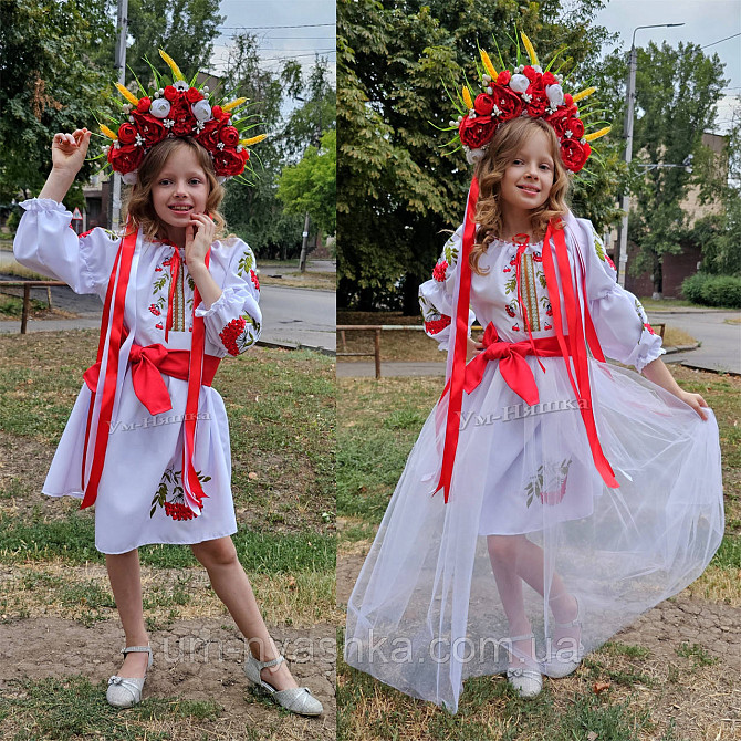 Дитяче вишите плаття з калиною "Калина2" Кривий Ріг - фото 1