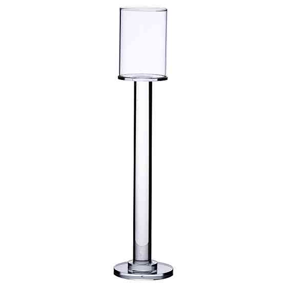 Yiwu Підсвічник скляний на ніжці 8×36 см підсвічник келих декоративний прозорий HP-4-44M Киев